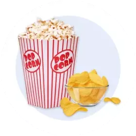 Chips and popcorn